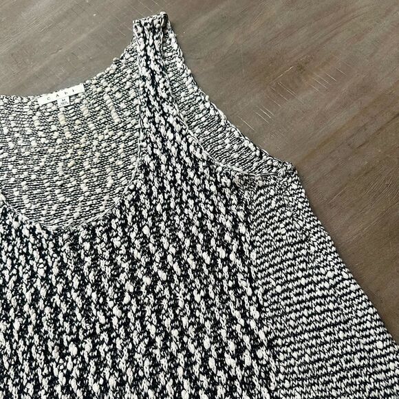 CAbi Black and White Textured Knit Tank Top - Picture 4 of 7